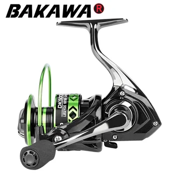 BAKAWA Nové All-Metal Zelená Čierna Fishing Cievky Sladkovodné A Morské Dual Použite Veľké Ťahanie myšou Presuňte kolovrat, Odolné Kaprov