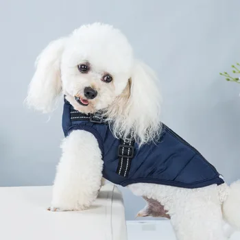 Psa Kabát s Ramienkami Nepremokavá Vesta Teplé Zimné Oblečenie pre psy, pre Malé a Stredné Psy Čivava, francúzsky Buldog Kostým