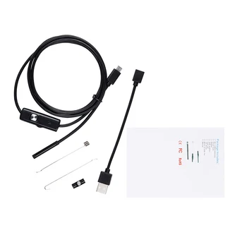 Endoskop Fotoaparát Flexibilné IP67 Vodeodolný USB Android 7mm Inšpekcie Borescope Kamera pre Telefón, PC, Notebook 6LEDs Endoskopu
