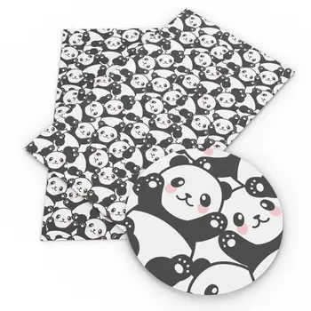 20*34 cm Panda Vytlačené Faux Kožené Textílie List Vinyl Koženkové Oblečenie Čalúnenie DIY Náušnice Vlasy Luky,1Yc11789