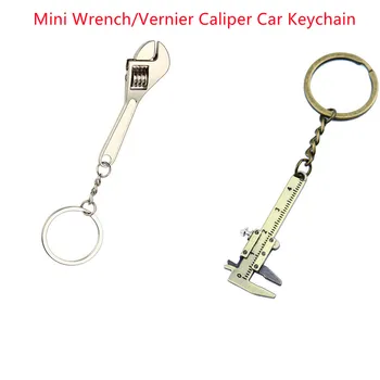 1pcs Auto Keychain Auto Módne Tvorivé Kovové Kľúča Keychain Prenosný Mini Vernier Strmeň 0-40 mm Merací Nástroj Auto Príslu