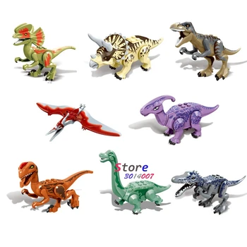 1/Set Jurský Svet Model Lizard Ťažké Drak Pazúr Kráľ Ghidrah Tyrannosaurus Rex Dinosaura Stavebné Bloky, hračky pre Deti,