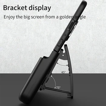 NOVÉ TECH. Skladacie Brnenie Späť Klip Obal Pre Samsung Galaxy Z 3 Násobne Prípade Skladacie Full Package Druhá Premenná Doska Shell