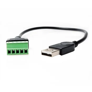 1 metrov USB 2.0 Žena B Micro usb, mini usb Typ-C Mužov a 5 Pin Žena Skrutka Skrutka Konektor s Shield Terminál Pripojte Kábel Adaptéra