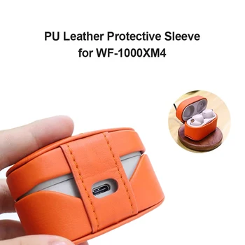 PU Kožené puzdro pre Sony WF-1000XM4 Shockproof Úplný Ochranný Kryt Plnenie Prípade Príslušenstvo