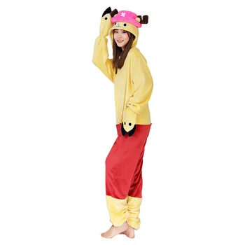 Anime Jeden kus ·Chopper Cosplay Pajama Dospelých Unisex Onesie Polyester Sleepwear Pyžamá Halloween Karnevalové Kostýmy