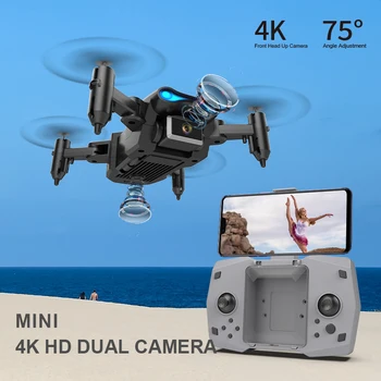 KY906 Mini Drone 4k Profesional HD Dual Kamera Wifi Fpv Skladacia Dron Jedno-Tlačidlo Návrat 360 Koľajových RC Vrtuľník Hučí detské Hračky