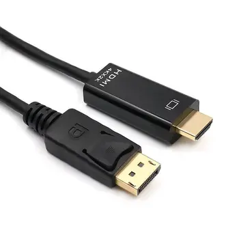 4K DisplayPort-HDMI-kompatibilný Kábel 1 M 1,8 M 1080P @60Hz Display Port DP Na kompatibilný s HDMI Kábel pre Laptop a Projektor