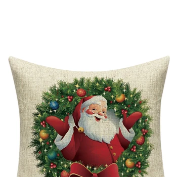 Vianočné Vankúš Bielizeň Gauč Santa Claus Vankúš Domáce Dekorácie Obliečky Na Vankúše Hodiť Vankúš