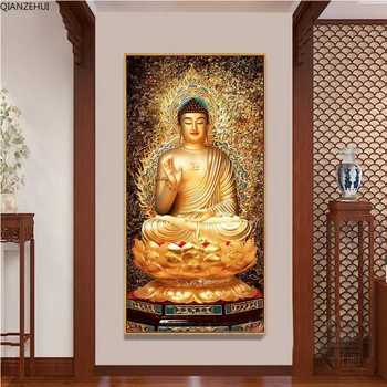 Buddha Náboženstvo DIY Cross Stitch Výšivky 11CT Zostavy Plavidiel Bavlnenej Nite Vytlačené Plátno Domáce Dekorácie Na Predaj Dropshipping