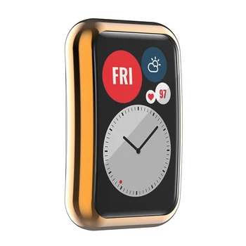 Prípad Proti Poškriabaniu TPU Soft Shell Smartwatch Chránič Shell Bývanie Screen Protector Kryt na Huawei Sledovať Fit