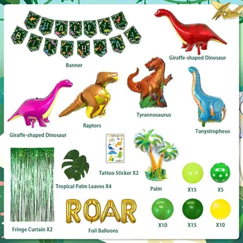 TEICTS 115 Ks Dinosaura Tému Narodeninovej Party Dekorácie, Riad Nastaviť a Party Dodávky súprava Baby Sprcha Jurský Sveta Snov