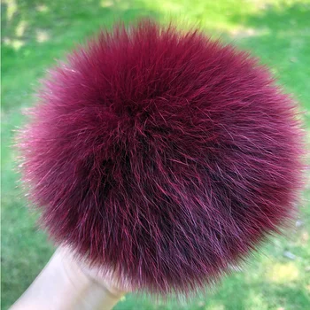 DIY Prírodné Kožušiny Pom Pom Fox Hairball Klobúk Loptu Pom Pom Ručné Naozaj Veľké Vlasy Loptu na taška Veľkoobchod Klobúk pompom