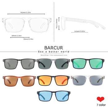 BARCUR Pôvodného Prírodného Dreva Polarizované slnečné Okuliare Slnečné okuliare pre Mužov 2021 Luxusné Značky Okuliarov