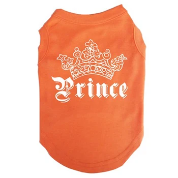 Doprava zadarmo Prince Vytlačené spoločenské Šteňa Oblečenie Košele Tee Šaty, Tričká na Leto pre Malé Stredne Veľké
