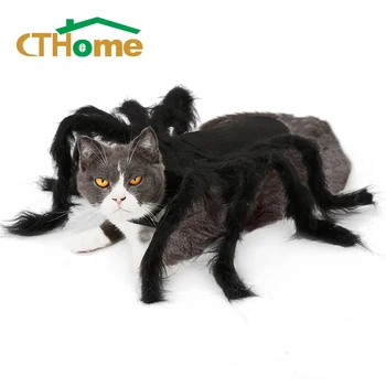 NOVÉ Halloween Pet Spider Oblečenie Simulácia Black Spider Šteňa Cosplay Kostým Vtip Horor Black Spider Mačka a Pes Dekorácie
