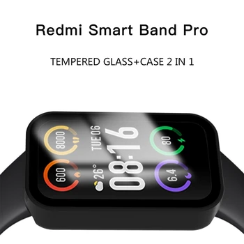 Pre Redmi Smart Kapela Pro Pevného Úplný Okraj Screen Protector Prípade Shell Rám Ochranný Kryt Nárazníka Smartwatch Príslušenstvo