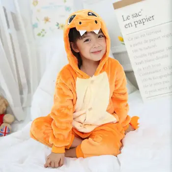 Dieťa Dospelých Fire Dragon Dinosaura Kigurumi Onesie Ženy Zvierat Maškarný Kostým Anime Cosplay Sleepwear Dieťa, Chlapec, Dievča, Zimný Jumpsuit