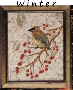 Počíta Cross Stitch Auta Sezóny Vtákov, Vtáky Goldfinch Black Obmedzené Chickadee Bluebird Cedar Waxwing Jar Leto Jeseň Zima