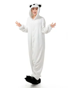 Dospelých Zimné Cartoon Zvierat Chlapci A Dievčatá Biely Medveď Onesies Pyžamo Cosplsy Kostýmy Sleepwear