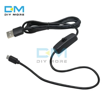 Micro USB Napájanie Nabíjací Kábel s ON/OFF vypínač 1,5 m Kábel Pre Raspberry Pi