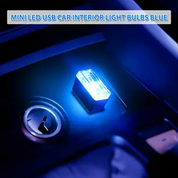 Mini USB LED Interiéru Vozidla Ľahké Prenosné Neon Atmosféru Okolia Dekoratívne Žiarovka Príslušenstvo Novinka Osvetlenie