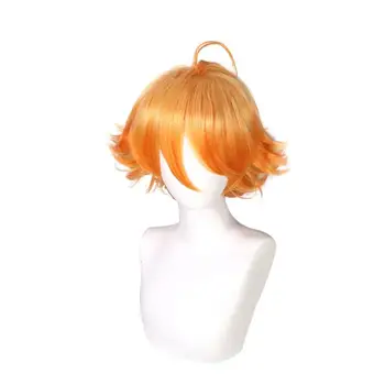 Anime Cosplay Zasľúbenej krajiny nekrajiny Yakusoku č Neverland Emma Krátke Blond A Oranžové Vlasy Cosplay Kostým Parochňu