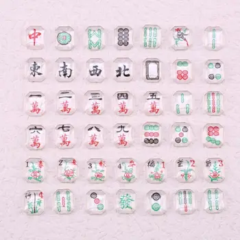 Transparentné Mahjong Dizajn, Nail Art Crystal Krásne Malé Mahjong Nail Art Vŕtačky Novinka Zaujímavé Nechtov Príslušenstvo