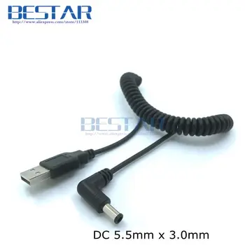 USB Konektor DC 4.0*1.7 mm & 4.7*1.7 mm a 5.5*2.1 mm a 5.5*3.0 mm a 3.5*1.35 mm Úsek Kábel, Pravý Uhol Power charge jar kábel 1m