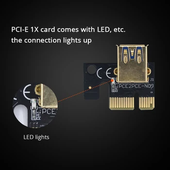10PCS Najnovšie TISHRIC PCIE Stúpačky 009/009S Plus PCI PCI-E VER009S Plus Ťažba Stúpačky Karty 6Pin Stúpačky PCIE x16 Express Card