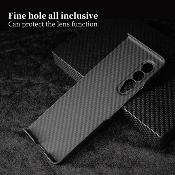 Skutočné Uhlíkové prípade Uhlíkových vlákien Pre Samsung Galaxy Z Fold3 prípade Aramidové vlákna Ultra-tenké anti-drop Obchodné muž ochranný plášť