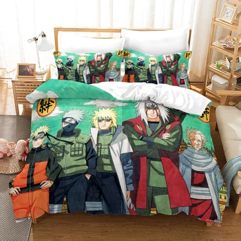 Likurb Ninja Uzumaki Sasuke Perinu obliečka na Vankúš posteľná bielizeň Nastaviť Jeden Twin Plnej Veľkosti pre Deti Chlapec Dievčatá Spálňa Decor