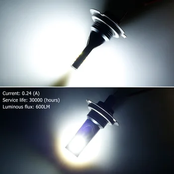 2 KS H7 LED Žiarovky Svetlometu 6500K 600lm Hmly Žiarovky, Vodotesný IP68 Xenónových Svetlometov Žiarovky na 12V Autá Motocykle