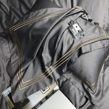 Listy obliečky na Vankúše posteľná bielizeň Nastaviť Nordic Luxusné Jednoduché Twin Saténová posteľná bielizeň Nastaviť Mäkké Comforte Ropa De Cama bytový Textil DE50SJT