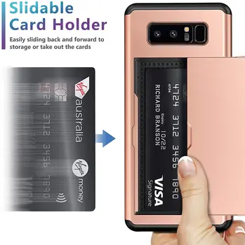 Ochranné Kreditnej Karty Držiteľ ID Slot puzdro Pre Samsung Galaxy Note 8 N950F N950 Kryt Pre Samsung Galaxy Note8 Späť Telefón Prípadoch