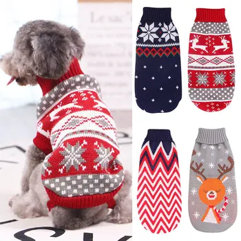 Vianočné Mačka, Pes Sveter Pulóver Zimné Psie Oblečenie pre Malé Psy Chihuahua Yorkies Šteňa Bunda Pet Oblečenie Ubranka Pre Psa