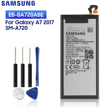 SAMSUNG Originálne Náhradné Batéria EB-BA720ABE Pre Samsung GALAXY A7 2017 Verzia A720 SM-A720 Autentická Batéria 3600mAh