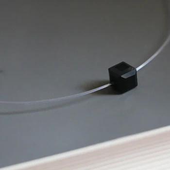 Jednoduchý Malý Čierny Akryl Geometrické Perličiek Choker Náhrdelník Roztomilé Priehľadné Vlasec Reťazec Krku Clavicle Šperky
