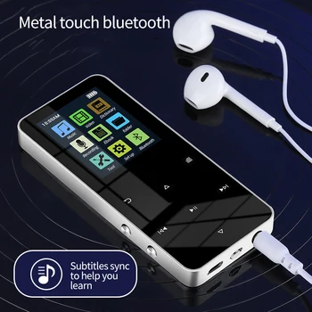NEW1.8 Palcový Kovové Dotyk MP3, MP4 Prehrávač Hudby Bluetooth 4.2 Podporuje Karta S FM Budík Krokomer E-Book Vstavaný Reproduktor