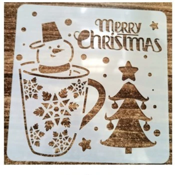 1Pcs DIY Veselé Vianoce Kresliace Šablóny Šablóny Razba Papier Karty Maľovanie Scrapbooking Pečiatka Album Dekorácie