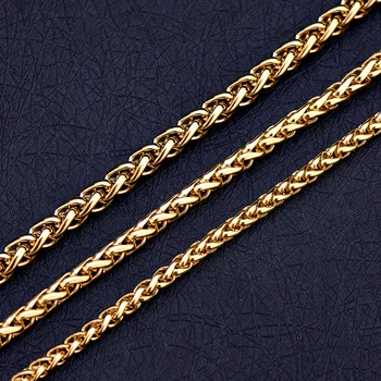 Nový Príchod Nehrdzavejúcej Ocele Zlatej Farby 4 MM 5 MM 6 MM Kýlu Reťazca Náramok & Bangles Módne pánske Šperky drop shipping
