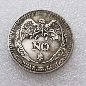Áno/Nie Gotický Predpoveď Rozhodnutie Mince Všetko Vidí Oko Alebo Anjel Smrti Nikel USA Morgan Dolár Mince Výzvou Mince Veľkoobchod