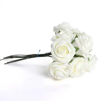 TFBC Slonoviny Umelej Peny Ruže Kytice 10 PE Kvetinový Svadobné Dekor 7 cm