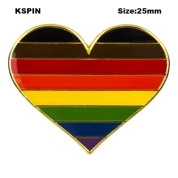 LGBT Rainbow homosexuálne Rúž Bozk na pery Lesbickej Hrdosti Odznak Pride v tvare srdca vlajka klopě pin odznak pin Brošňa Ikony XY0633