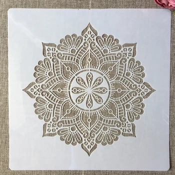 30*30 cm Mandala Geometrie Pravidelné DIY Vrstvenie Blany Nástenné Maľby Zápisník Sfarbenie Razba Album Dekoratívne Šablóny