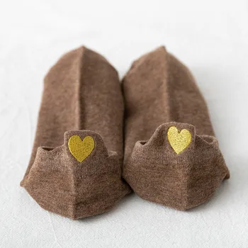 1 Páry Veľa Módnych Ponožky Ženy 2021 Nové Jarné Bavlna Farba Novinka Dievčatá Roztomilé Srdce Výšivky Bežné Zábavné Členkové Ponožky Pack