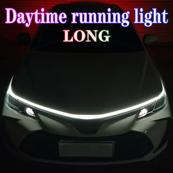 Bielym svetlom dlhé Pásy Cez-typ LED auto upraveného predného svetlometu medzera upgrade dekoratívne osvetlenie Vozidla svetlá pre Denné svietenie