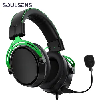 Soulsens Vzduchu SE Herné Headset Káblové Herné Slúchadlá s 7.1 Priestorový Zvuk s Redukciou Šumu Mikrofónu pre PS4 PC Prepínač Hráč