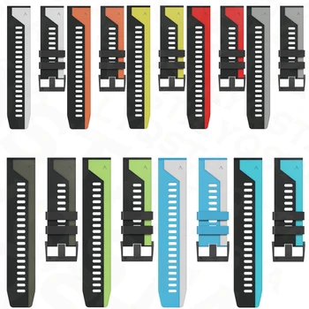 Športové Silikónové Watchband Zápästie pre Garmin Fenix 6X 6 Pro 5X 5 Plus 3 H Smartwatch 22 26 mm EasyFit Rýchle Uvoľnenie Náramok