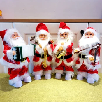 Elektrické Hudobné Santa Claus Hračka Tanec Hudba, Spev Vianočné Hračky Deti Deti Predstavuje Dodávky Domáce Dekorácie